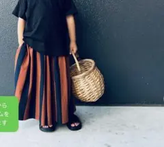 ローリーズファーム　ワイドキュロット　130 レトロ　ワイドパンツ　ネイビー