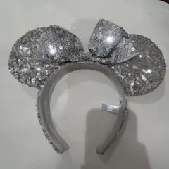 ミッキー耳 シルバー カチューシャ　ディズニー