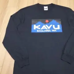 美品 カブー KAVU バラード ボックスロゴ 長袖Tシャツ ロンT