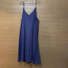 サマンサモスモス　紫のキャミロングワンピース　フリーサイズ