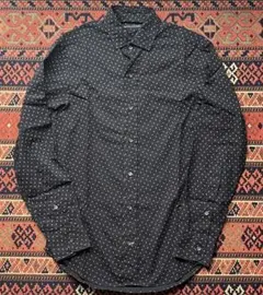 美品　Ralph Lauren Black Label 総柄長袖シャツ　ブラック