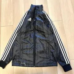 adidas ナイロンジャケット ブラック ストライプS