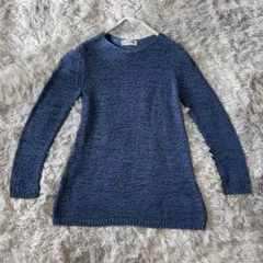 GEORGES RECHサイズ36(S) 青 ニット 長袖セーター