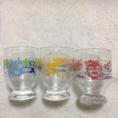 お値下げ♬未使用♬非売品♬アンパンマン♬グラス♬仲間のイラスト♬3点セット♬