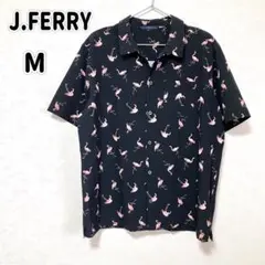 J.FERRY フラミンゴ柄 半袖シャツ M メンズのサムネイル