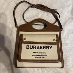 BURBERRY ミニポケットバッグ 2WAY キャンバス レザーのサムネイル