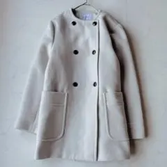 極美品✨2022AW スローブイエナ スイビダブルクロスノーカラーダブルコートM