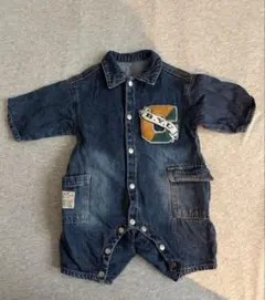 デニムロンパース 大きめ70