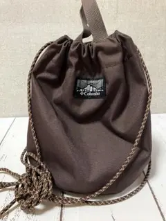 Columbia 巾着型 ショルダーバッグ ブラウン
