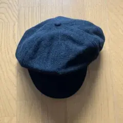 ca4la Harris Tweed ブラックキャスケット