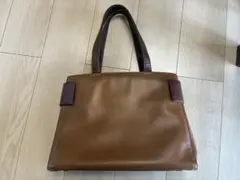 PRADA プラダ レザー ハンドバッグ オレンジ ブラウン イタリア製 希少品のサムネイル