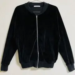 Ciaopanic チャオパニック　フリー ベロア　ブルゾン　ジップアップ 黒