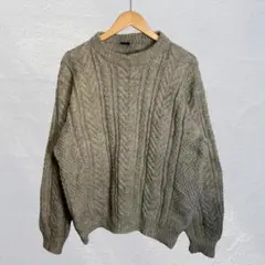 90s/ヴィンテージ/フィッシャーマン/ニット/セーター/ベージュ/ケーブル