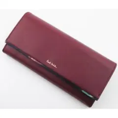 ☆お買い得☆未使用品箱なし ポールスミス かぶせ 長財布 バーガンディ☆