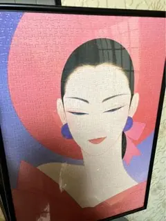 鶴田一郎　油彩　肉筆『蝶のタトゥーの女』表サイン　裏サイン　P6　額装　b388 鶴田一郎 油彩 肉筆『蝶のタトゥーの女』表サイン 裏サイン P6