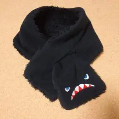 フリース ボア マフラー 黒色 約80cm