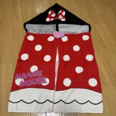 【値下げ】ミニーマウス タオル 赤黒　ディズニー　ディズニーランド公式