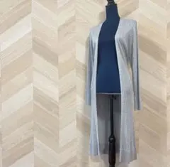 INGNI グレー 薄手　リブ編み ロングカーディガン M