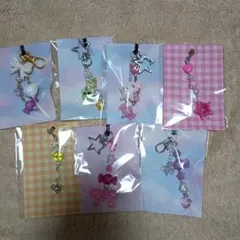 22 ハンドメイド ビーズチャーム 7個セット