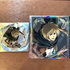 進撃の巨人　バンダイナムコ　アルミン　コースター＆色紙
