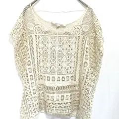 LC LAUREN CONRAD 総レースプルオーバー カットソー トップス S