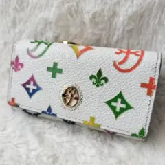 【人気モデル!】カステルバジャック キーケース 財布 小銭入れ モノグラム柄 白のサムネイル