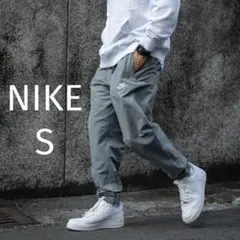 S 新品 ナイキ ウーブンパンツ メンズ カフ ジョガー グレー