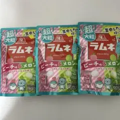 森永製菓 超大粒ラムネ ピーチ味＆メロン味 3袋セット