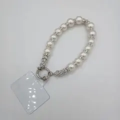 ホルダー付きスマホストラップ パール