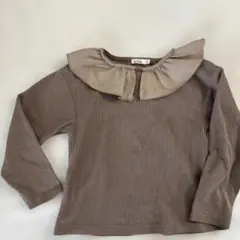 （ペアマノン）ロンT 120cm くすみカラー　襟付き