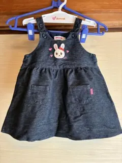 ミキハウス うさこちゃん デニム　ジャンパースカート　ベビー服