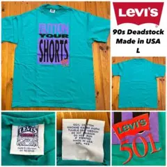 デッドストック】90sリーバイスLevis 501プリントUSA製TシャツL2 