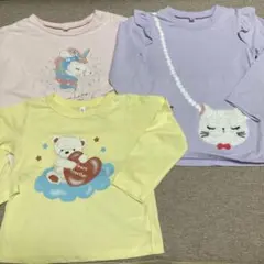 長袖カットソー 3枚セット (100cm)