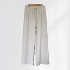 GU リブプルオンパンツ　ナチュラル　M