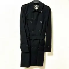 旧ロゴ　BURBERRY バーバリー　トレンチコート　ロングコート　ブラックのサムネイル