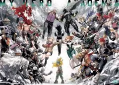 僕のヒーローアカデミア 原画展 B2ポスター　キービジュアルヒーローVS敵