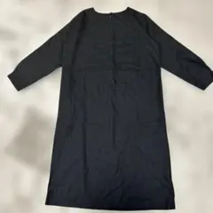 ブリアージュ長袖シンプルブラックワンピース Lサイズbrillageセレモニー