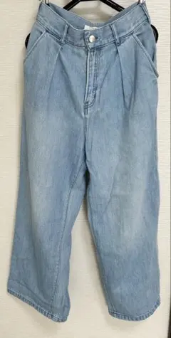 LOWRYS FARM ライトブルー ワイドパンツ