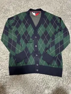 TOMMY HILFIGER ダイヤモンド柄カーディガン Lサイズ