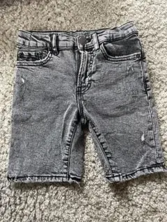 ZARA ハーフパンツ デニム ストレートヴィンテージ グレー