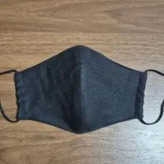 ブラックガーゼ布製ハンドメイド立体マスク