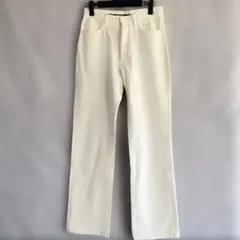 COMME CA　アイボリー ストレートカジュアルパンツ