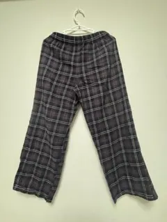 チェック柄 ロングパンツ 長ズボン