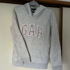 GAP 花柄ロゴ グレー パーカー 165/88