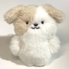 犬 ぬいぐるみ ハンドメイド ストラップ付き
