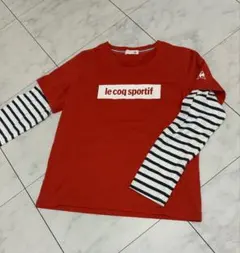 ルコック　レッド×ボーダーTシャツシャツ