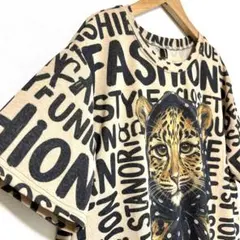タイガー　Tシャツ＊シアーTシャツ アフリカ＊トップス