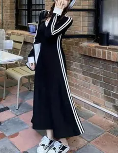 春夏ワンピース ジャージ ワンピース