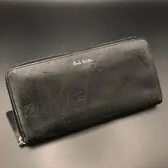 Paul Smith ポールスミス長財布 ポールドローイング ラウンドジップ 黒