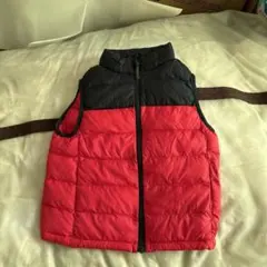 UNIQLO 中綿ベスト レッド×ブラック 110cm